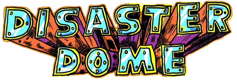  metalic and shiny disaster dome logo